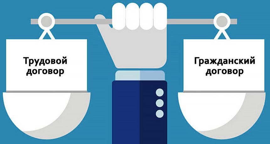 Основные отличия трудового договора от гражданско-правового договора.